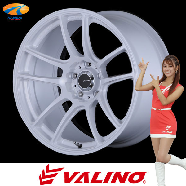 VALINO ヴァリノ Bushou 武将 ×Advanti RACING N820S 車検対応 ホイール 18インチｘ9.5J 5H 100 67.1φ +49 ホワイト 4本 86 BRZ｜kansaiap