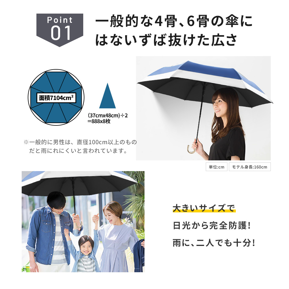 「超低価セール」 完全遮光 日傘 遮光率100% 折りたたみ 傘 UPF50+ 270g 軽量 1級遮光 UVカット 大きい レディース コンパクト 防水 8本骨 女性 耐風｜kansha-market｜11