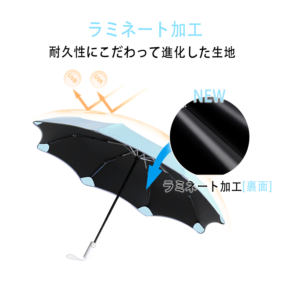 超低価セール」 晴雨兼用 完全遮光 日傘 遮光率100% 折りたたみ 傘