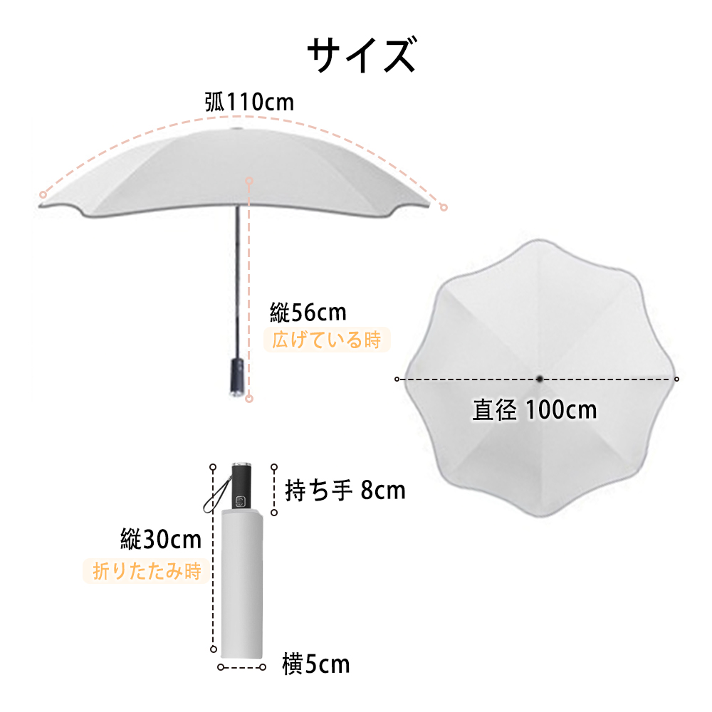 超低価セール」 晴雨兼用 完全遮光 日傘 遮光率100% 折りたたみ 傘