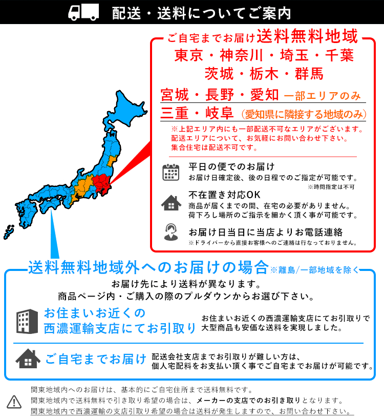 配送・送料についてのご案内