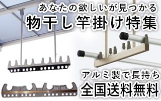 壁付け・テラス取付けタイプ有 物干し竿かけ
