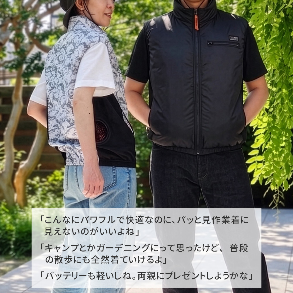 空調作業服 空調 ベスト ウェア フルセット ファン付き バッテリー 30V