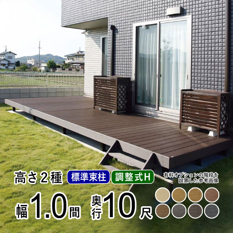 ウッドデッキ 人工木 縁台 セット DIY キット 庭 ベランダ 1.0間×10尺 屋根 1間×10尺 樹脂 四国化成 ファンデッキHG :  mda008-y : エクステリア関東・外構&門扉通販 - 通販 - Yahoo!ショッピング