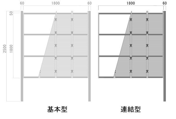 竹垣_寸法図