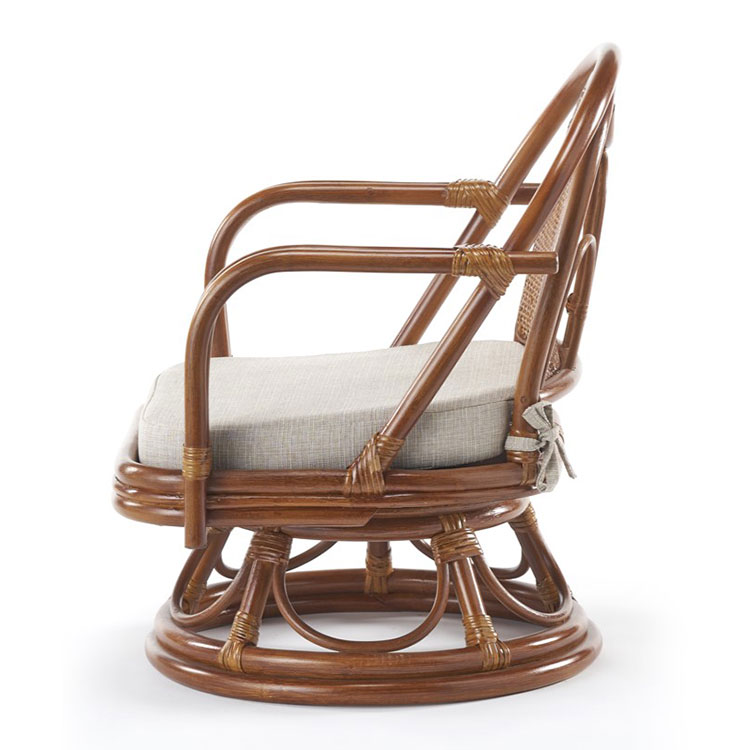 ラタンチェア おしゃれ 椅子 籐 ラタン 回転椅子 パーソナルチェア