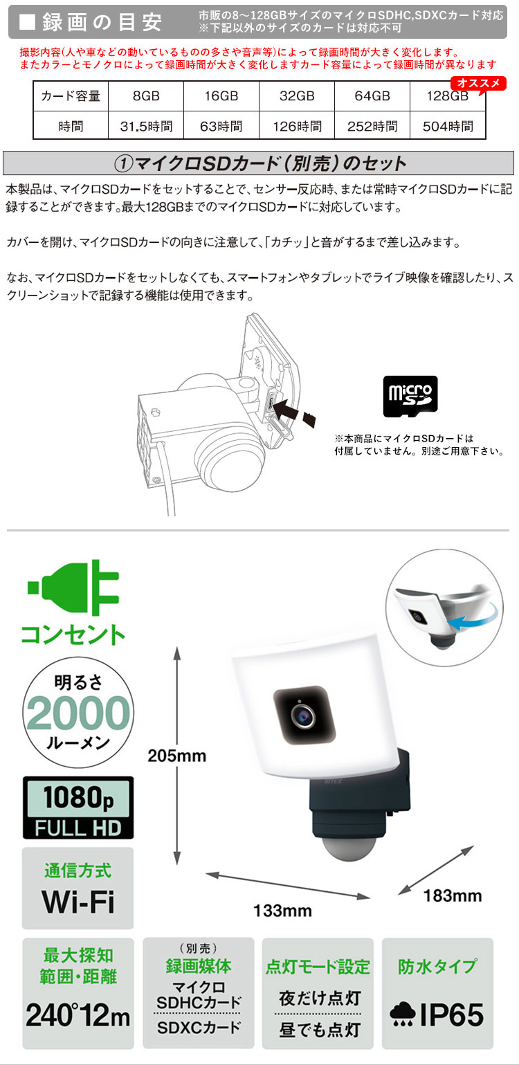 センサーカメラ機能詳細