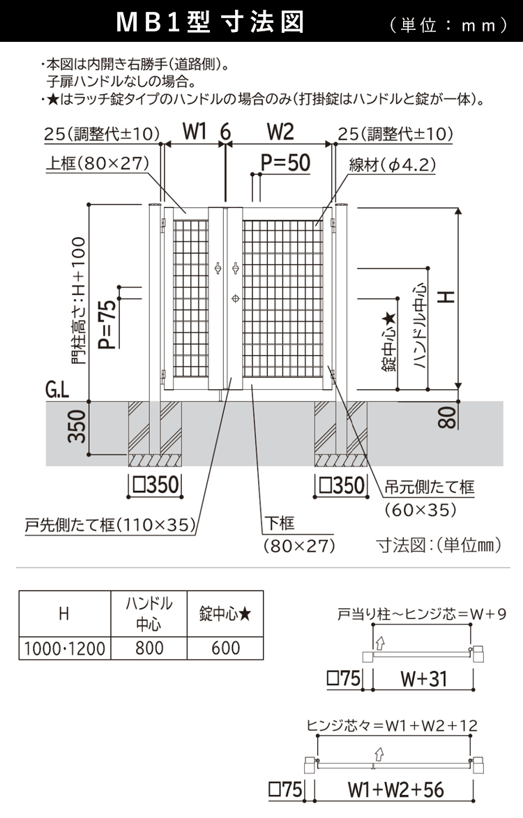 寸法図：単位mm