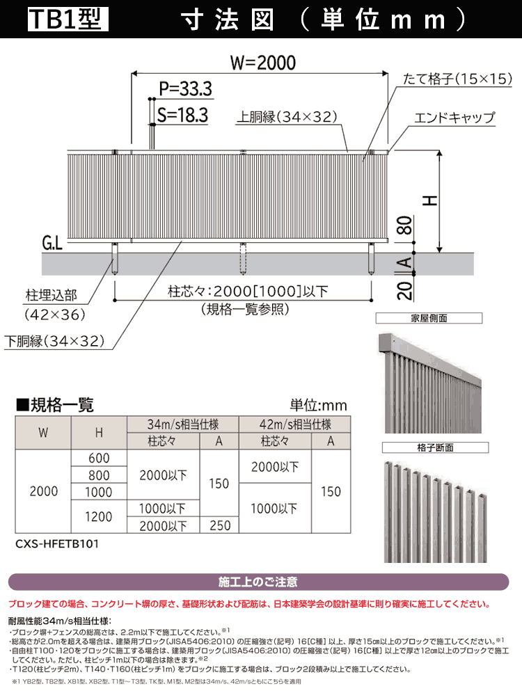 アルミフェンス diy フェンス YKK シンプレオ フェンス TB1型 T100 高さ100cm たて格子 フェンス本体 地域限定送料無料 :  sf-tb1-100 : エクステリア関東・外構&門扉通販 - 通販 - Yahoo!ショッピング