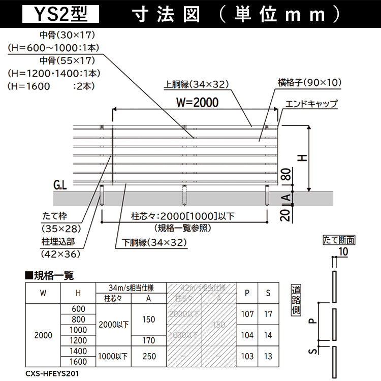 YKK AP アルミフェンス diy フェンス YKK シンプレオフェンス YS2型