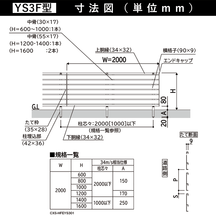 YKK AP フェンス 支柱 アルミ フェンス オプション 支柱 YKK ルシアス