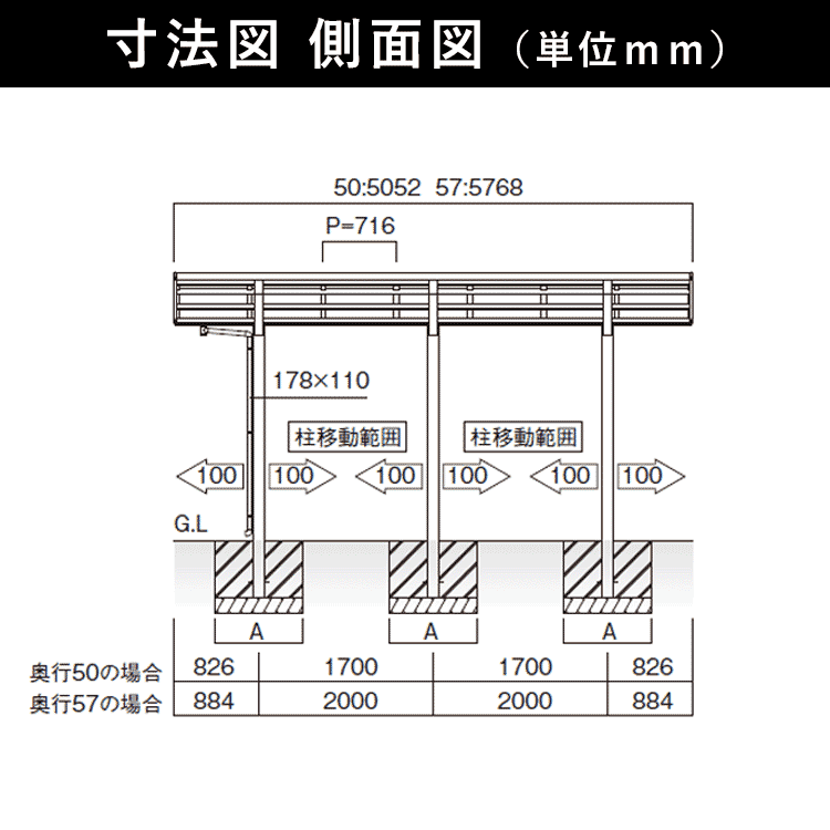 カーポート_寸法図2