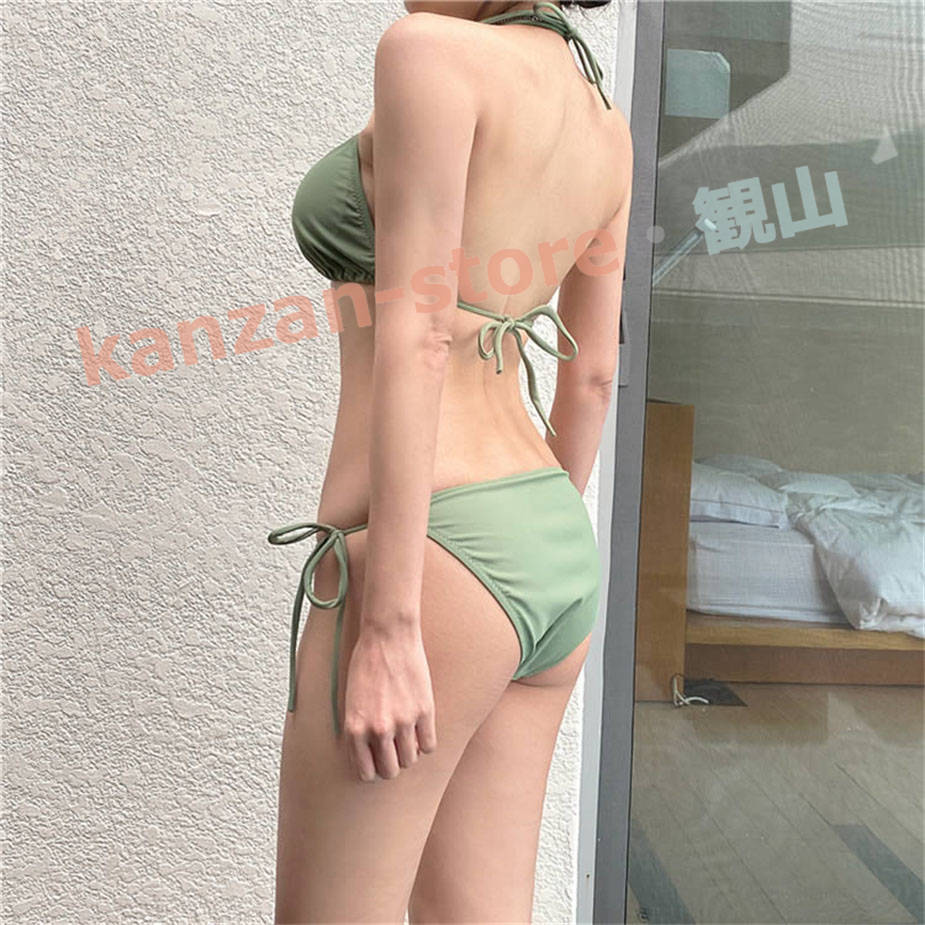 シンプル 三角 ビキニ 2点セット 嬉しいパットあり セクシービキニ