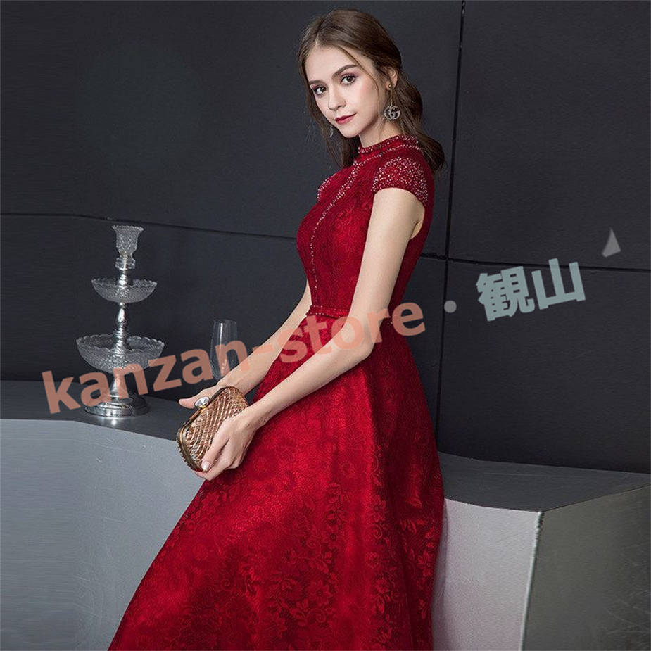 パーティードレス 結婚式 ワンピース longdress ロングドレス 詰襟