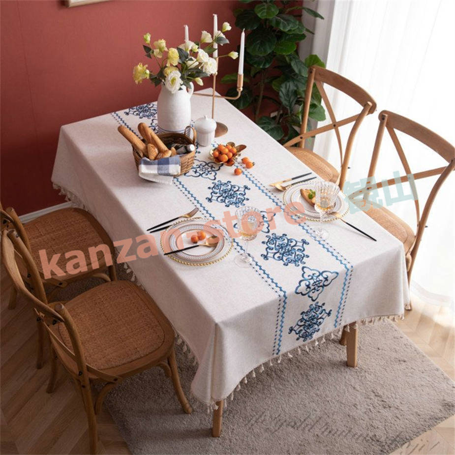 テーブルクロス 食卓カバー 10サイズ テーブル カヴァー テーブル 刺繍 クロス テーブルマット ...