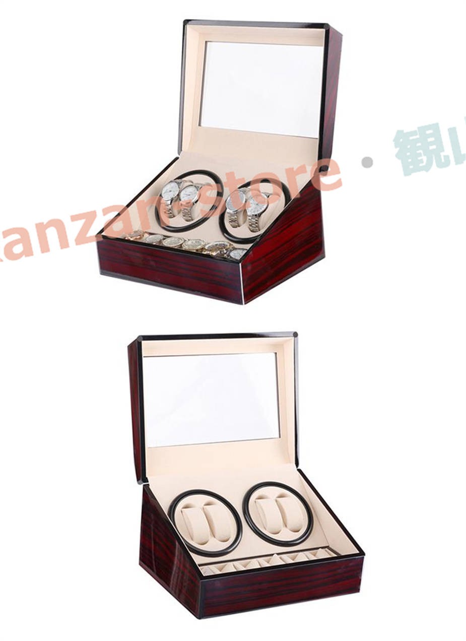 ワインディングマシーンウォッチワインダー 4本巻き+6本収納 自動巻き