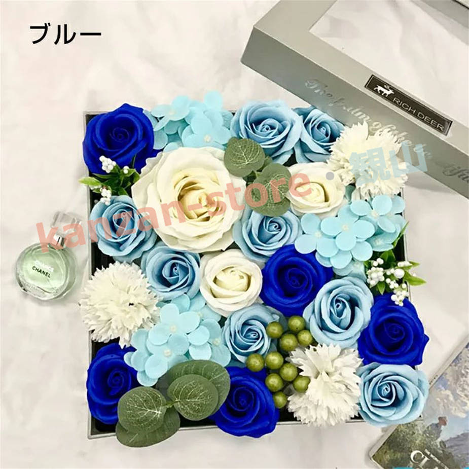 豪華ボックスフラワー ソープフラワー 造花 お花 ギフト フラワー