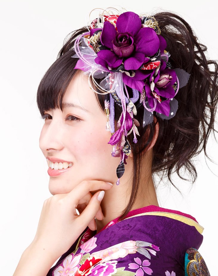 卒業式 袴 髪飾り かんざし 紫 振袖 成人式 髪飾り 和装 着物 花 髪飾り セット 結婚式 水引 髪飾り
