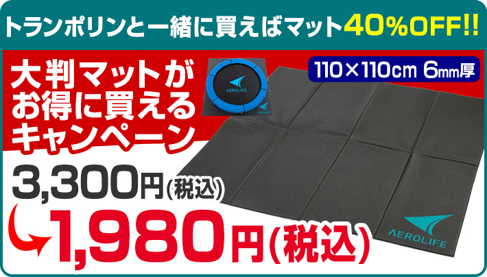 トランポリン ハンドルマット付セット dr-6800hs 1年保証 家庭用 子供 大人 マット エアロライフ ホームジャンピングプレミアム ゴムチューブ 室内 静音 安全 | AEROLIFE | 02
