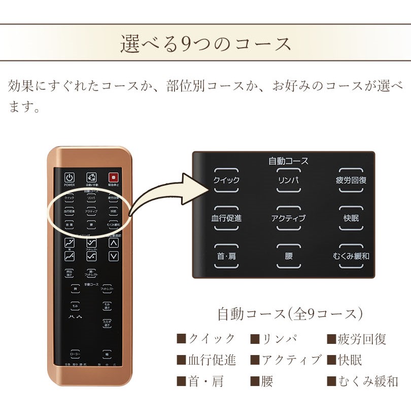 選べる9つのコース