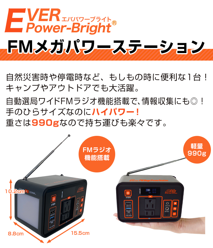 メテックス EVER POWER Bright FMメガパワーステーション 21W