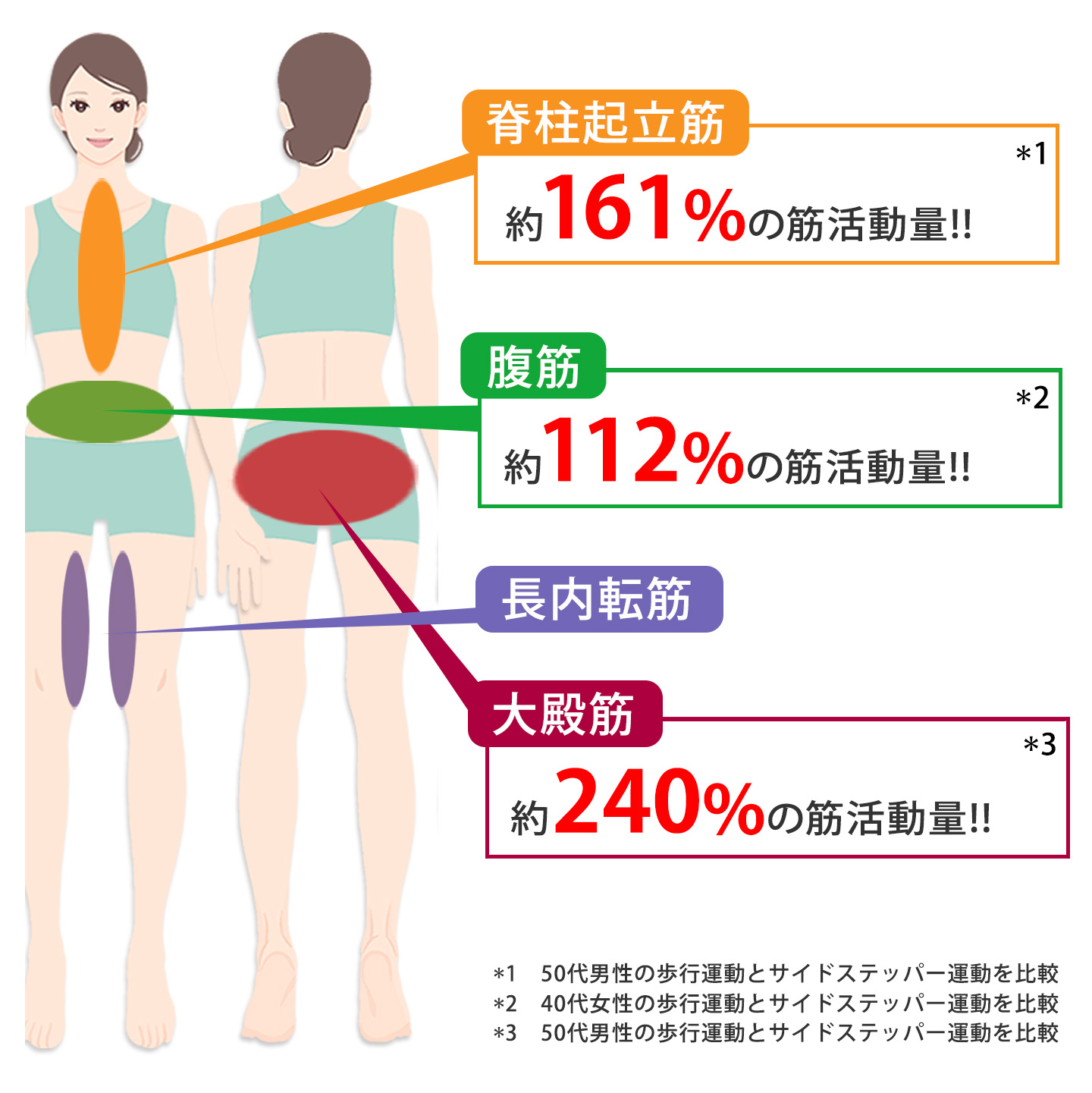 サイドステッパーライト筋電図