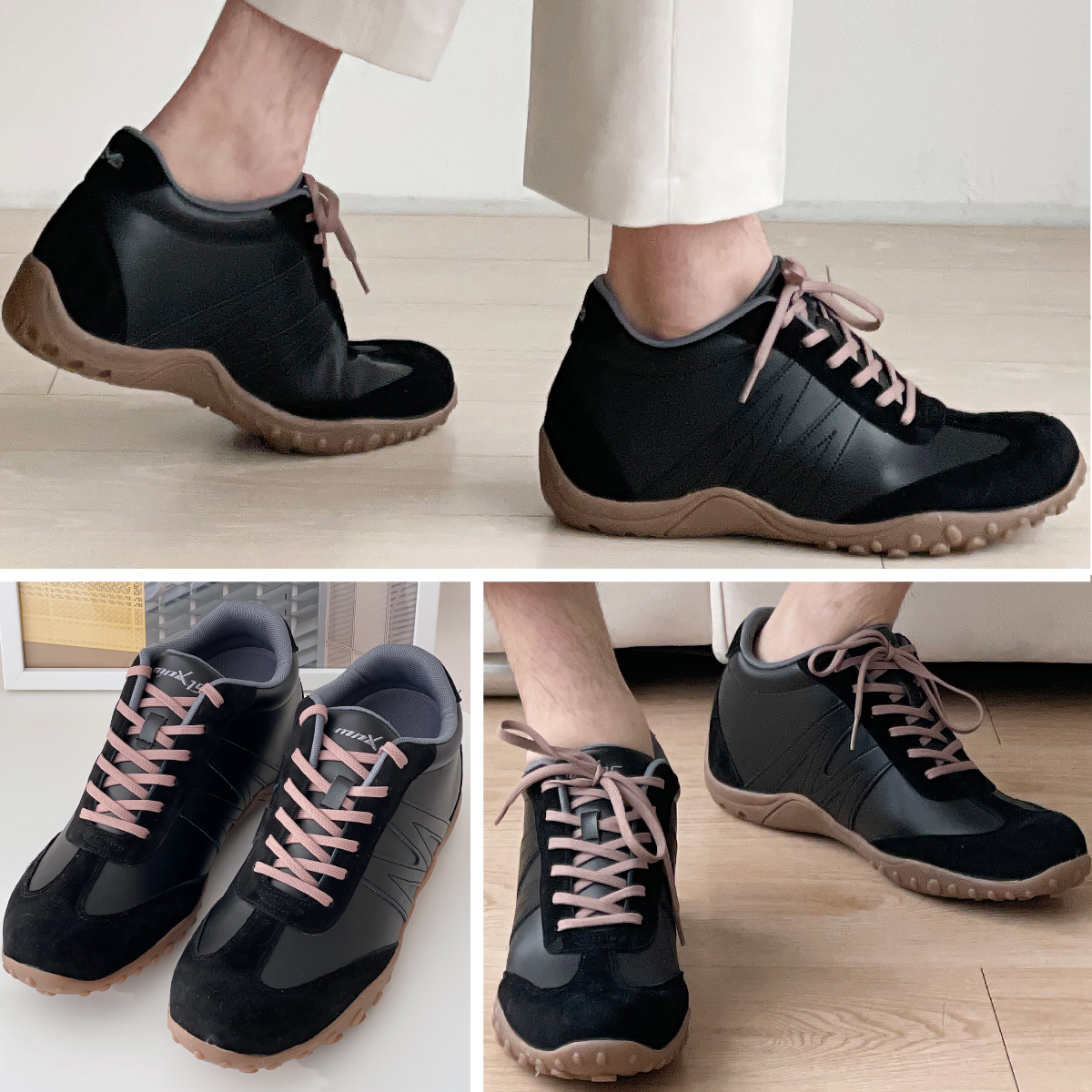 シークレットシューズ 8cmアップ シークレットスニーカー 本革 mnx15 kk2-430-w 本革 シークレットシューズ 8cmアップ 8cm背が高くなる靴 シークレット