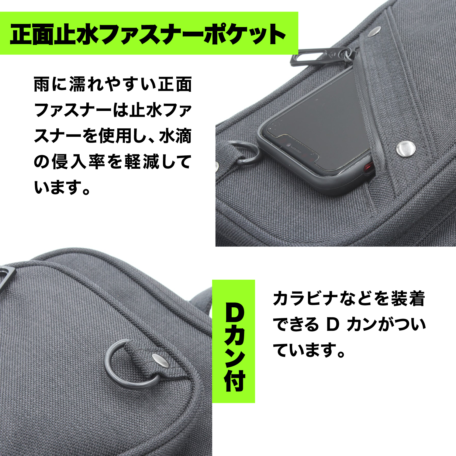 FUNCTIONAL ファンクショナル ボディバッグ 両肩対応 ダブル