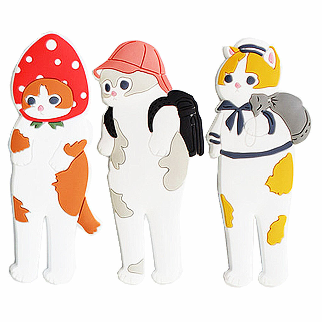 マグネットフック キーフック 鍵フック 磁石 かわいい ネコ三兄弟 飾り