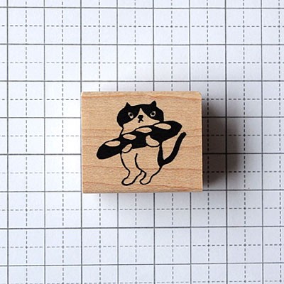 雨の日のねこ 消しゴムはんこ hkdr0123a026030_3.jpg