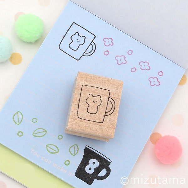 消しゴムはんこ ラバースタンプ 消しゴムスタンプ mizutama カフェ
