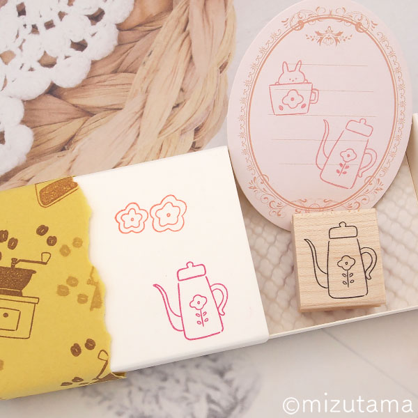 消しゴムはんこ ラバースタンプ 消しゴムスタンプ mizutama カフェ