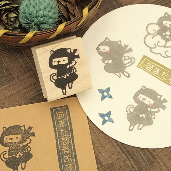 けしごむはんこ＊フォロー大歓迎プロフ必見厚紙補強 消しゴムはんこ ラバースタンプ 消しゴムスタンプ tugumi 猫また