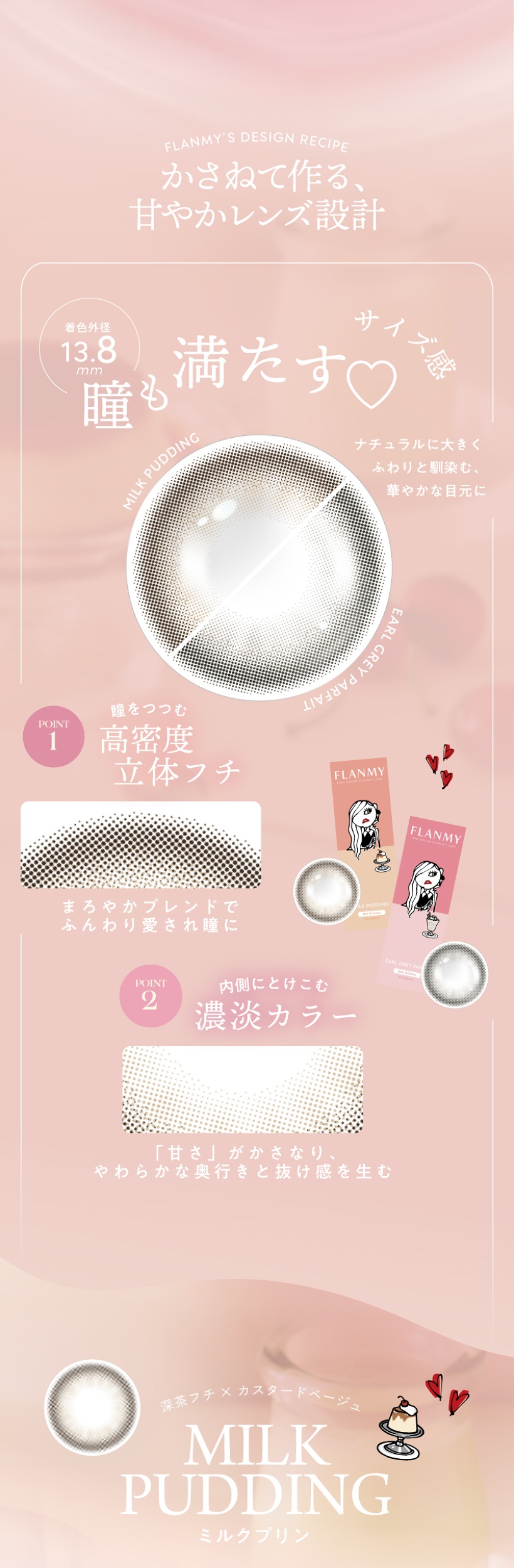 フランミー ワンデー 10 ミルクプリン アールグレイパフェ ソルティーバニラ