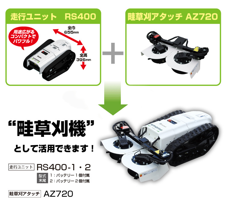 ロボット電動作業機 際刈りアタッチ smamo SSC-30 ササキ : 63-1487