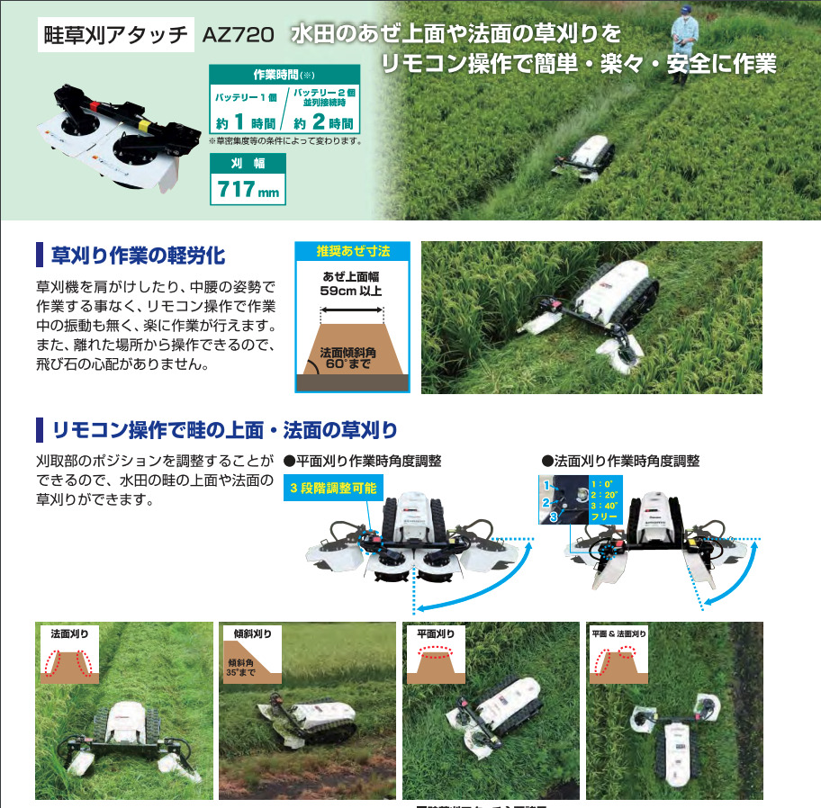 ロボット電動作業機 際刈りアタッチ smamo SSC-30 ササキ : 63-1487