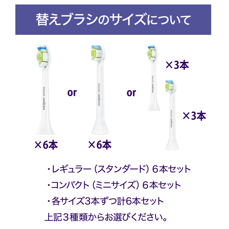 国内正規品　ソニッケアー　コンパクト　替ブラシ4本　レギュラー替ブラシ4本 楽天市場】ソニッケアー 替えブラシ 純正 正規品 ホワイトプラス
