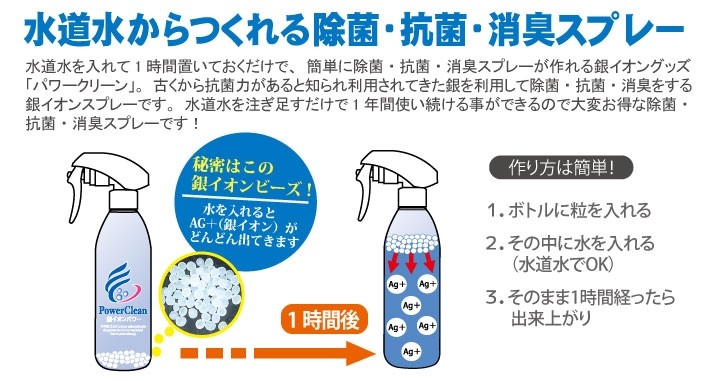 水道水から作られる除菌抗菌消臭スプレー