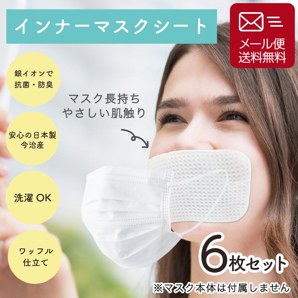 マスク インナーシート 今治産 日本製 6枚セットインナーマスク 洗濯OK