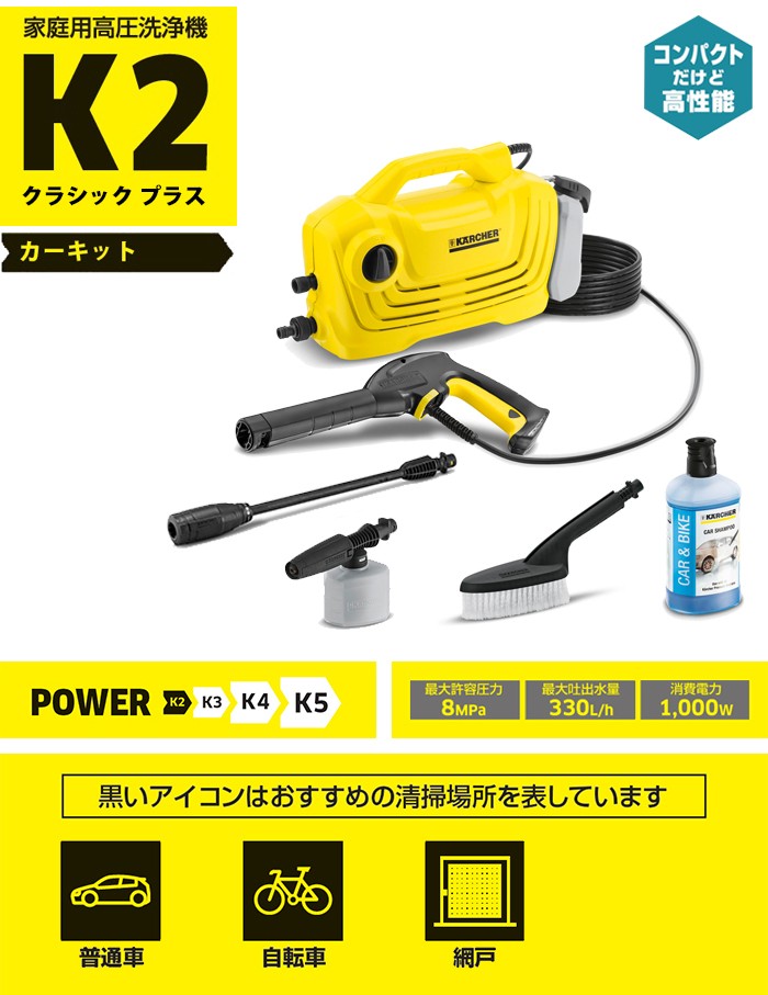 得価在庫あケルヒャー K2 クラシックプラス カーキット その他