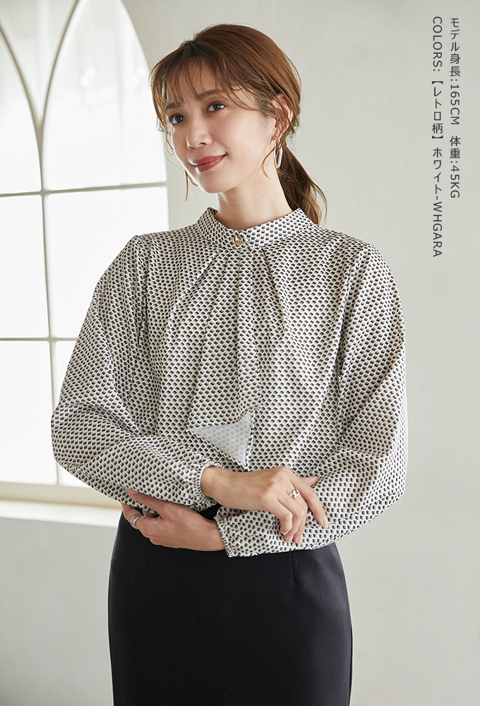 KAREI 全品ポイント28% スカーフタイブラウス レディース
