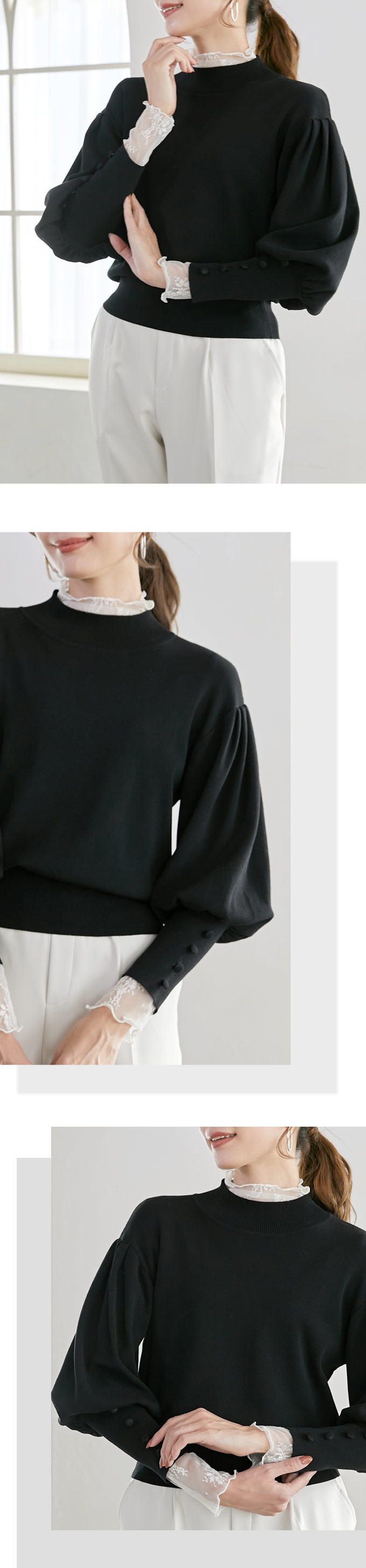 02175 エンフォルド　バルーンスリーブ　長袖　ニット cw00758.jpg