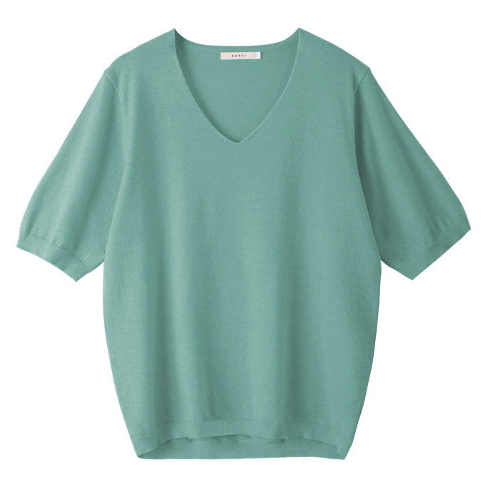 KAREI 爆買WEEK ニット カットソー Vネック トップス フィット