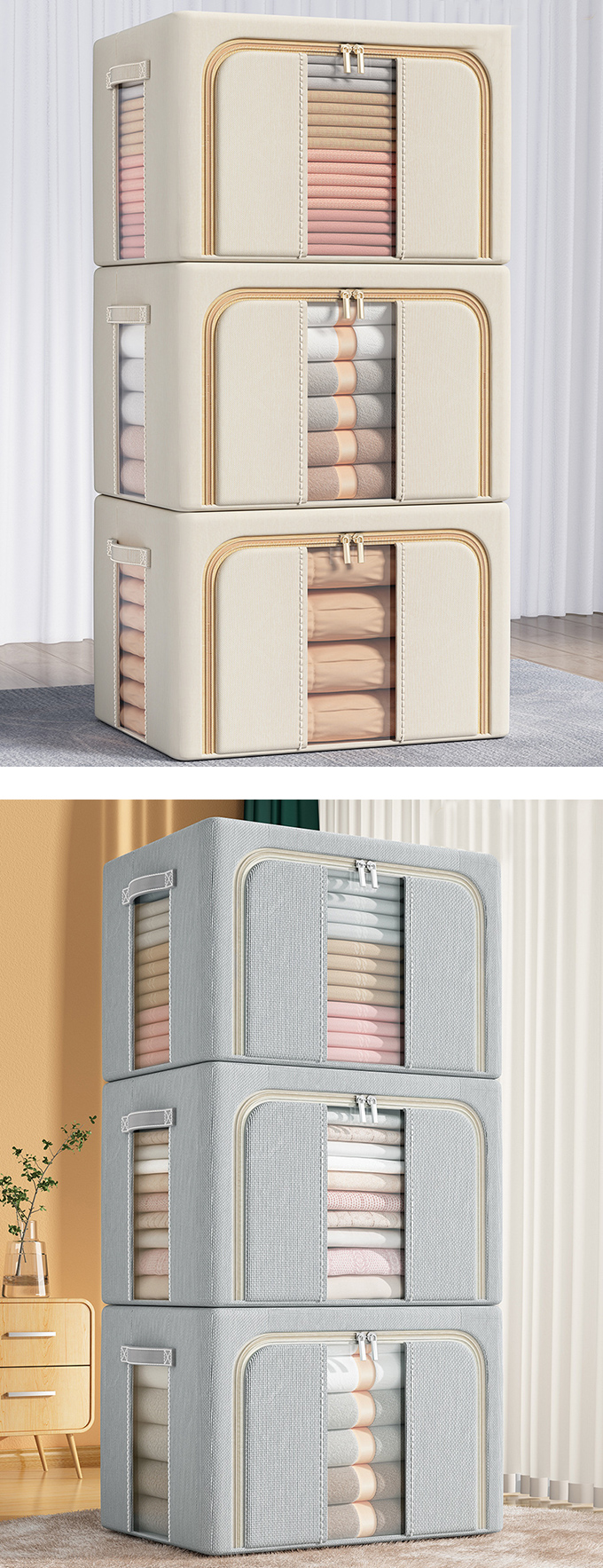 66L】収納ボックス 折りたたみ 大容量 衣類収納 収納ケース ボックス