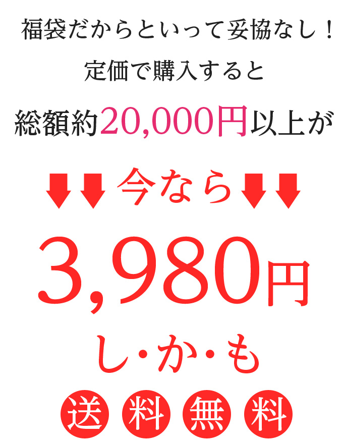 福袋 2023春□シークレット福袋□6点セット！3,980円×送料無料□神秘な