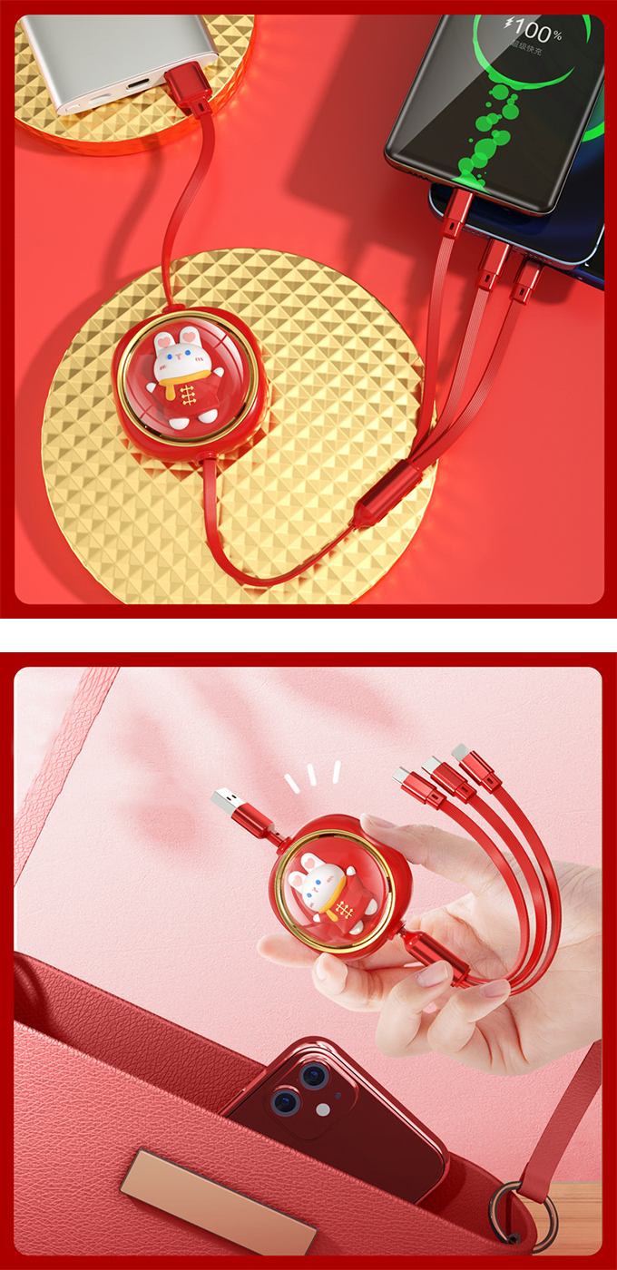 3in1 巻き取り式 充電ケーブル 超高速 長さ調節可能 宇宙 かわいい 黒 3in1 巻き取り式 充電ケーブル 超高速 長さ調節可能 宇宙 かわいい 黒