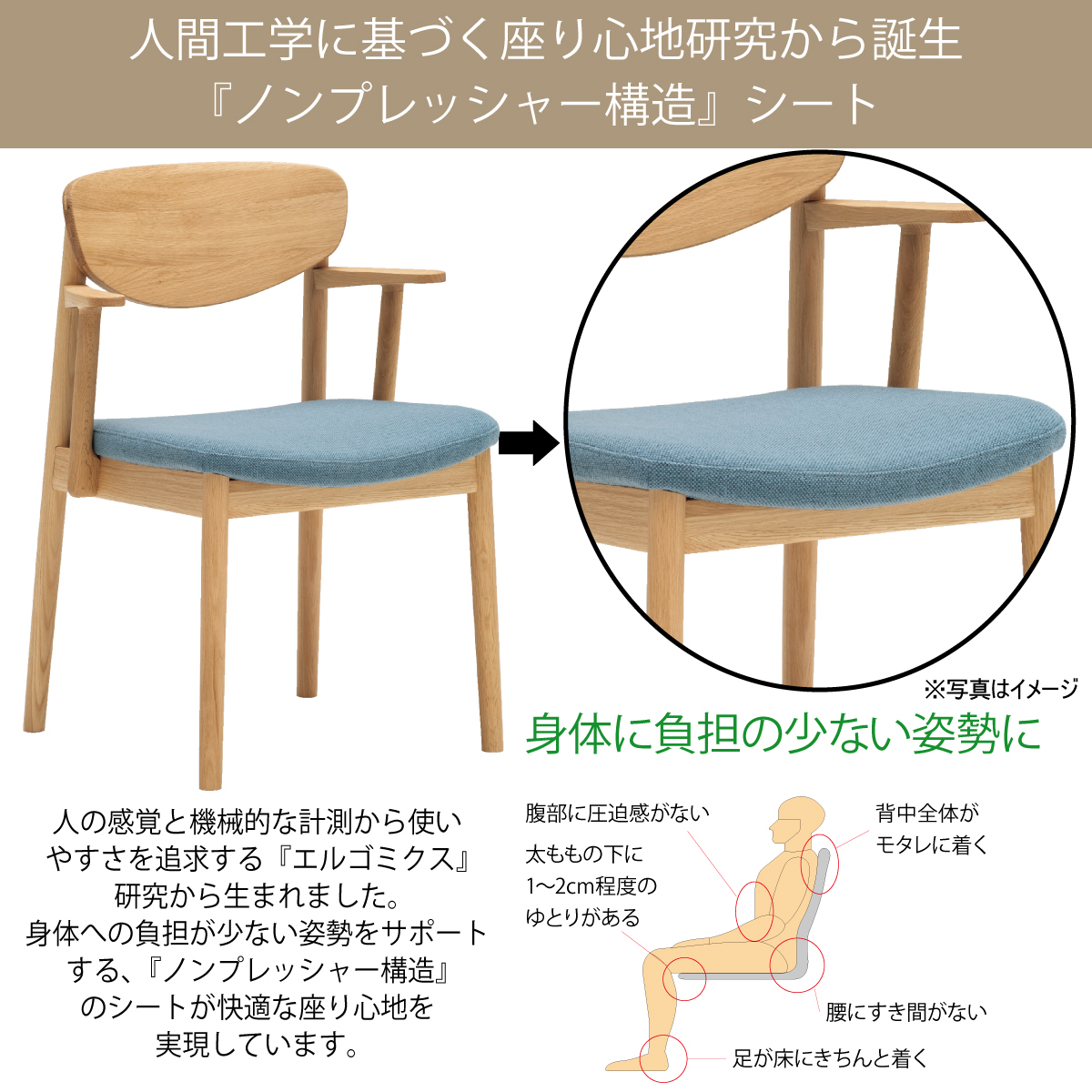 カリモク 椅子 ダイニング CW5601 ちょい肘モデル カリモク ダイニング