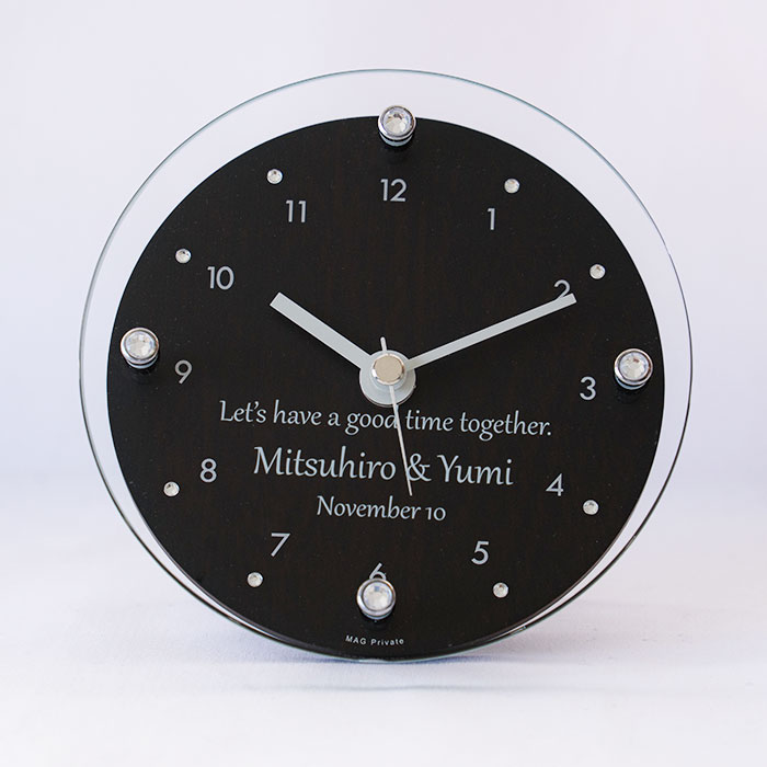 時計　置時計　掛け時計　名入れ　プレゼント　ギフト　ディアモント 名入れ 置き時計 UV　結婚祝い　誕生日　周年祝い | 名入れギフトKARIN | 02