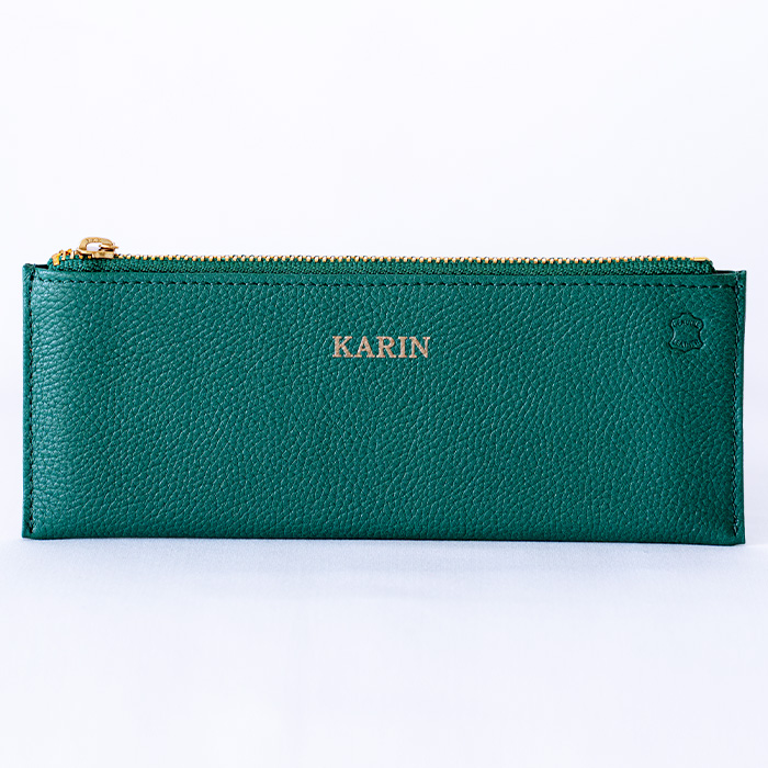 ペンケース　ペン入れ　筆箱　名入れ　プレゼント　ギフト　名入れ ペンケース フラット 本革 UV　就職祝い　誕生日　入学祝い | 名入れギフトKARIN | 01