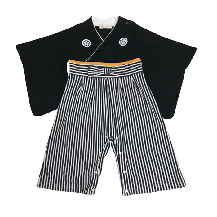 名入れ プレゼント ギフト　ロンパース　はかま　出産祝い　記念品　お食い初め に 名入れ刺繍入り はかまロンパース 男の子 | Aenak | 02